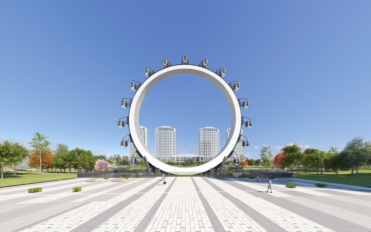 又一网红打卡地嘉兴首座无辐摩天轮预计7月中旬完工
