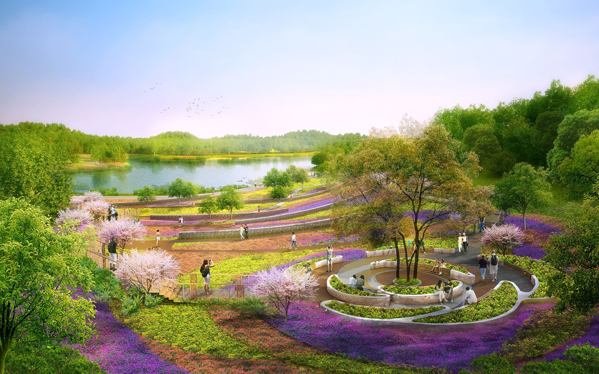 银泰仙女湖小镇效果图作为gad蒋愈,绿城环境景观宋淑华领衔的大师巨著